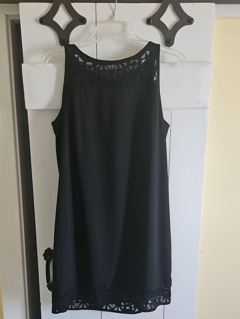 Apt. 9 Black Laser-Cut Neckline Mini Dress